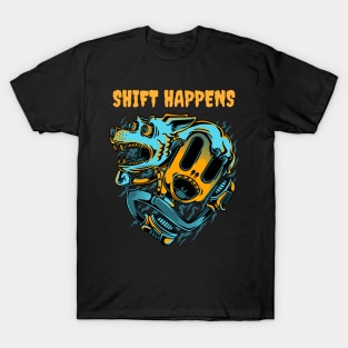 Shift Happens Crazy Werewolf T-Shirt